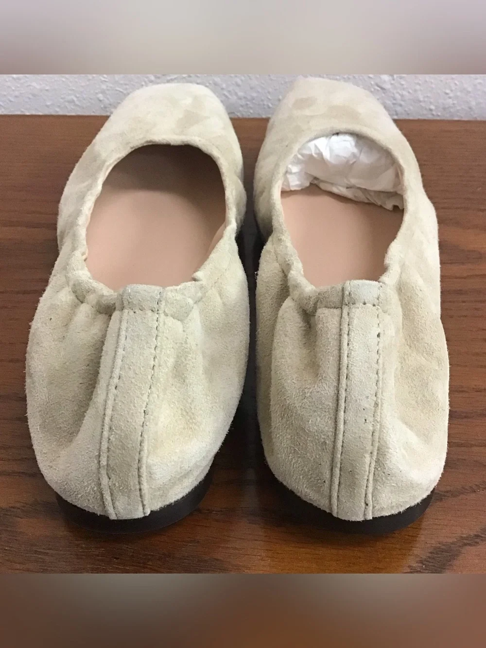 NEW J Crew Anya Scrunchie Ballet Flats Beige 6.5